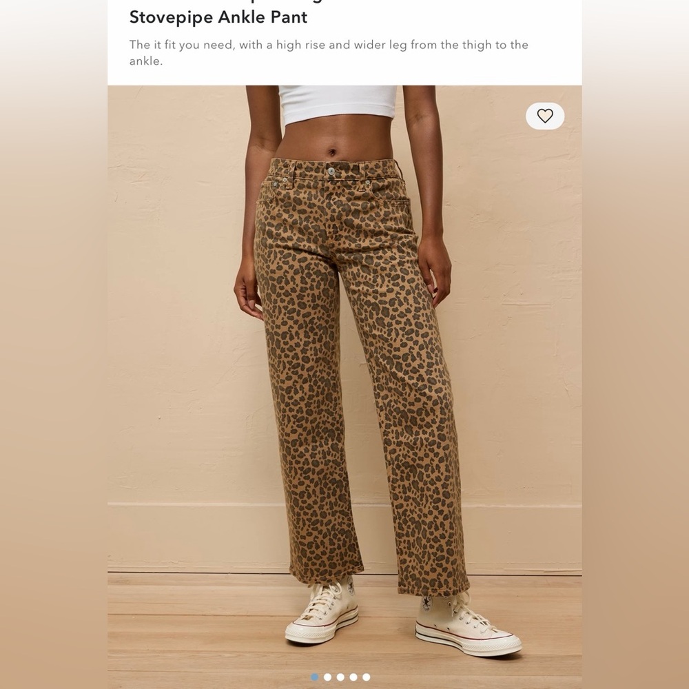 American Eagle Outfitters Stovepipe Leopard Print Pants
